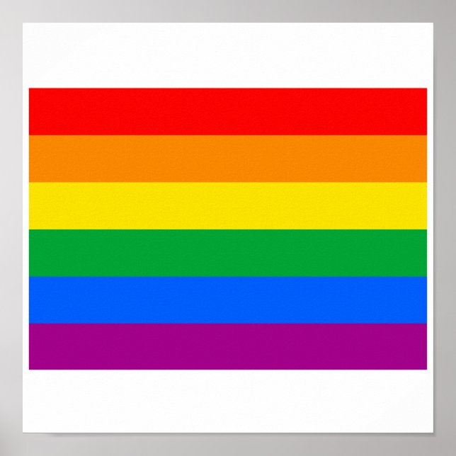 POSTER DRAPEAU GAY PRIDE OFFICIEL (Devant)