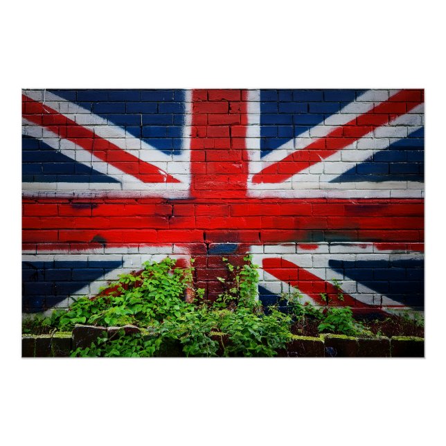 Poster Drapeau graffiti Union Jack (Devant)