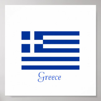 Poster Drapeau grec