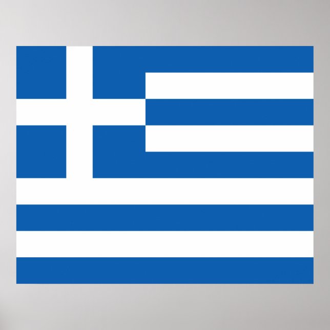 Poster Drapeau grec (Grèce) (Devant)