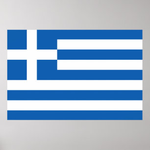 Poster Drapeau Grèce