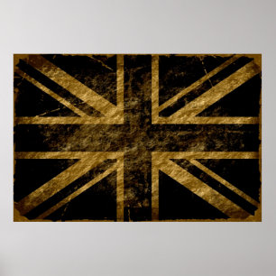 Poster Drapeau Grunge Royaume-Uni 4