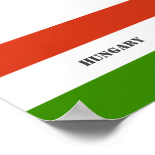 Poster Drapeau Hongrie, Budapest