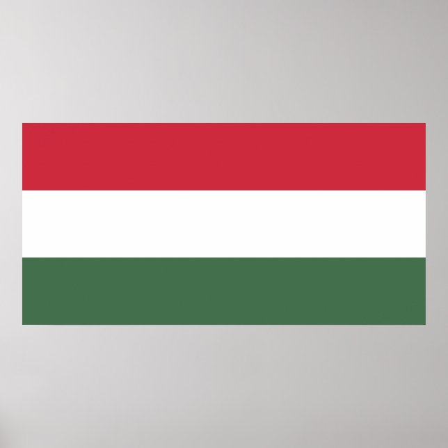 Poster Drapeau hongrois (Devant)