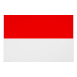 Poster Drapeau Indonésie