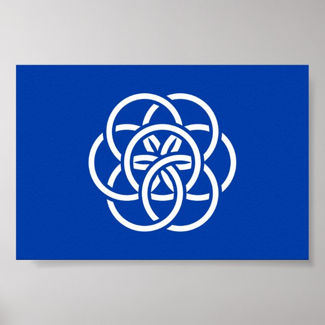 Poster Drapeau international de la planète Terre (Devant)