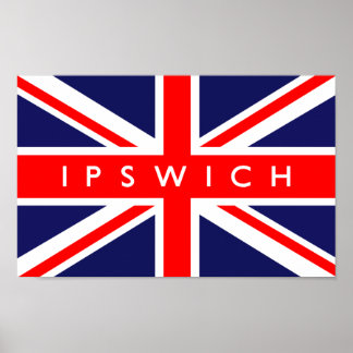 Poster Drapeau Ipswich UK