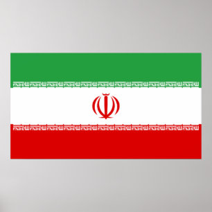 Poster Drapeau iranien (Iran) (Persan)