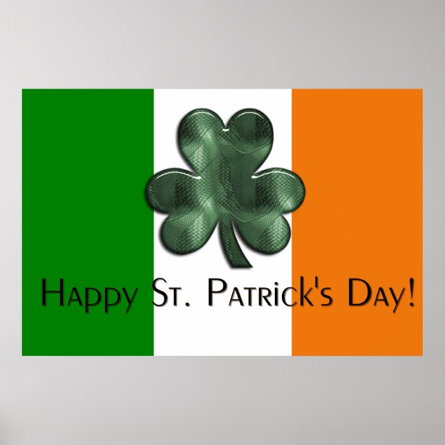 Poster Drapeau irlandais - Bonne St. Patrick's Day Print (Devant)