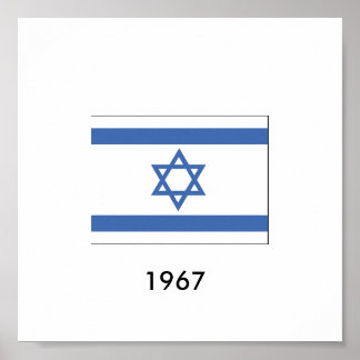 Poster Drapeau Israël 1967