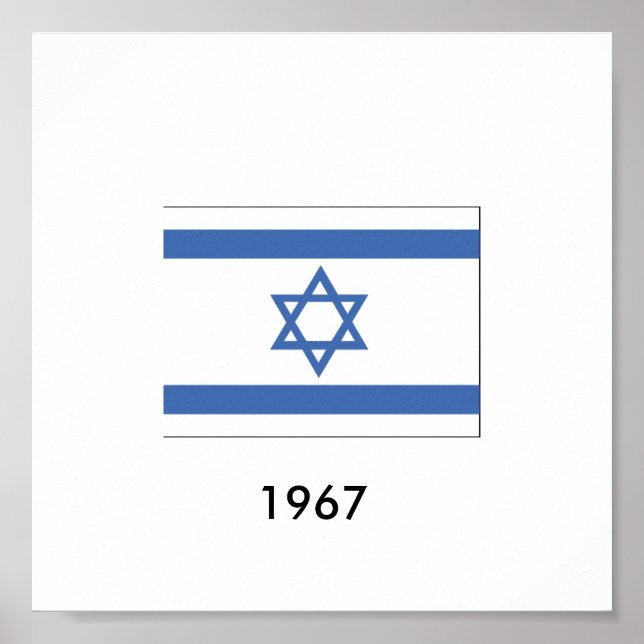 Poster Drapeau Israël 1967 (Devant)