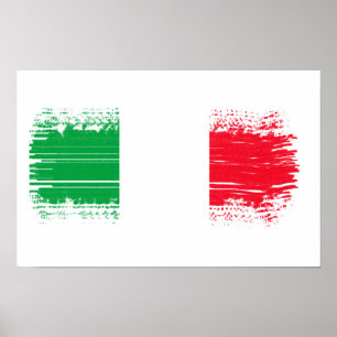 Poster Drapeau italien