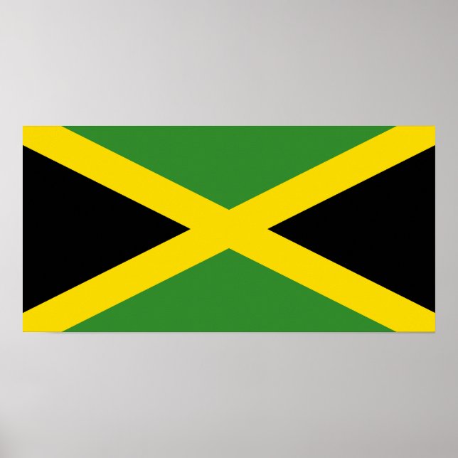 Poster Drapeau jamaïcain (Devant)