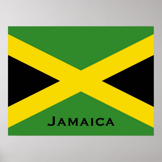 Poster Drapeau jamaïcain avec drapeaux mondiaux Jamaïcain (Devant)