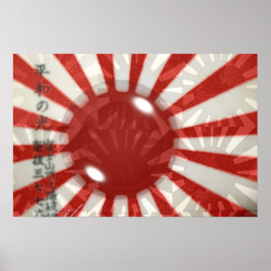 Poster Drapeau japonais