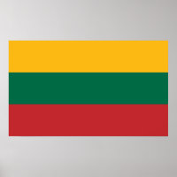 Drapeau jaune vert et rouge de Lituanie