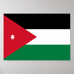 Poster Drapeau Jordanie