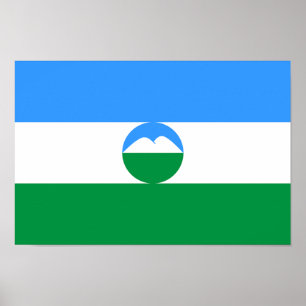 Poster Drapeau Kabardino Balkaria