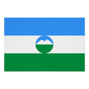 Poster Drapeau Kabardino Balkaria