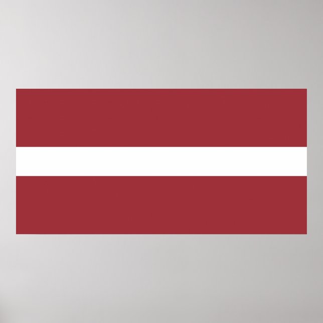 Poster Drapeau letton (Lettonie) (Devant)