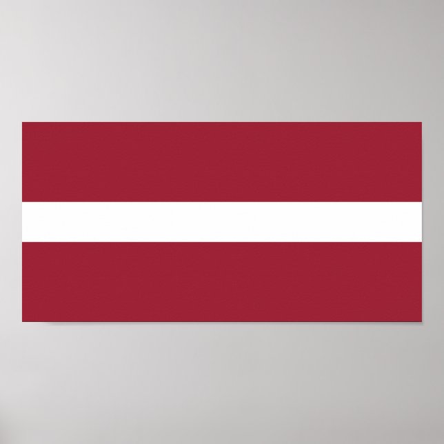 Poster Drapeau Lettonie (Devant)