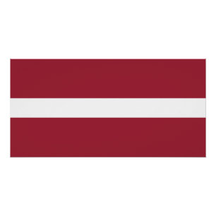 Poster Drapeau Lettonie