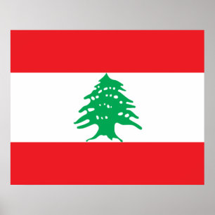 Poster Drapeau libanais (Drapeau libanais)
