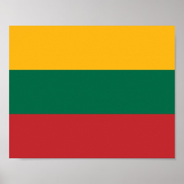 Poster Drapeau Lituanie (Devant)