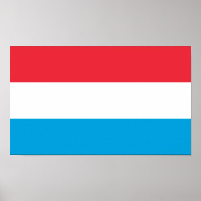 Poster Drapeau Luxembourg (Devant)