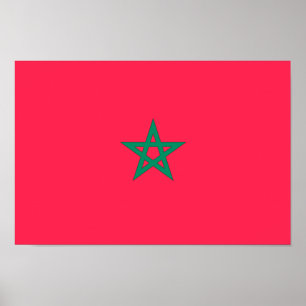 Poster Drapeau Maroc