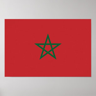 Poster Drapeau Maroc