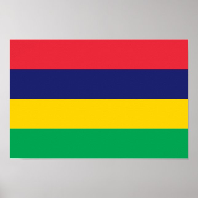 Poster Drapeau Maurice (Devant)