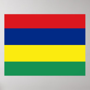 Poster Drapeau Maurice