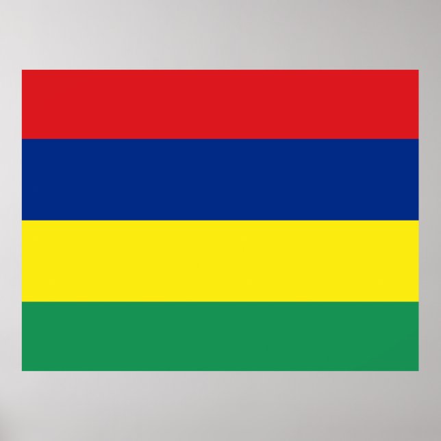 Poster Drapeau Maurice (Devant)