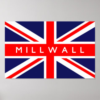 Poster Drapeau Millwall UK
