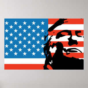 Poster Drapeau minimal Trump & États-Unis 2024