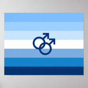 Poster Drapeau MLM Gay Male Pride
