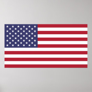 Poster Drapeau mondial des États-Unis