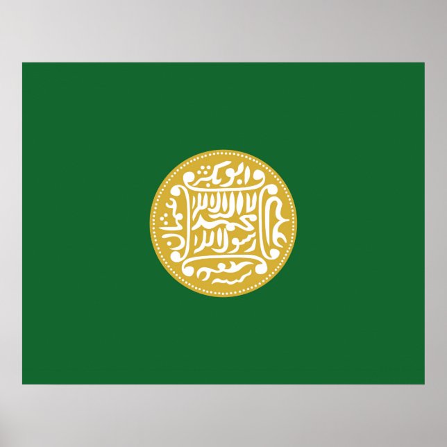 Poster Drapeau musulman des Rohingya (Devant)