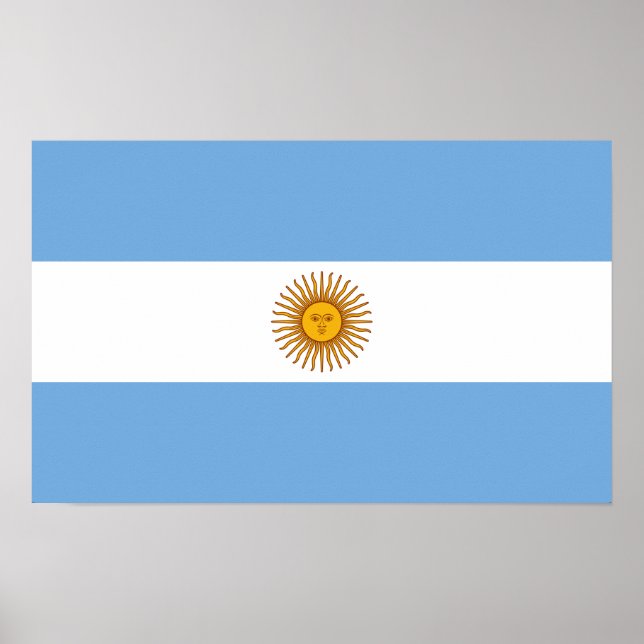 Poster Drapeau national argentin (Devant)