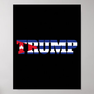 Poster Drapeau national de soutien à Cun Trump La Havane