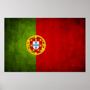 Poster drapeau national du Portugal