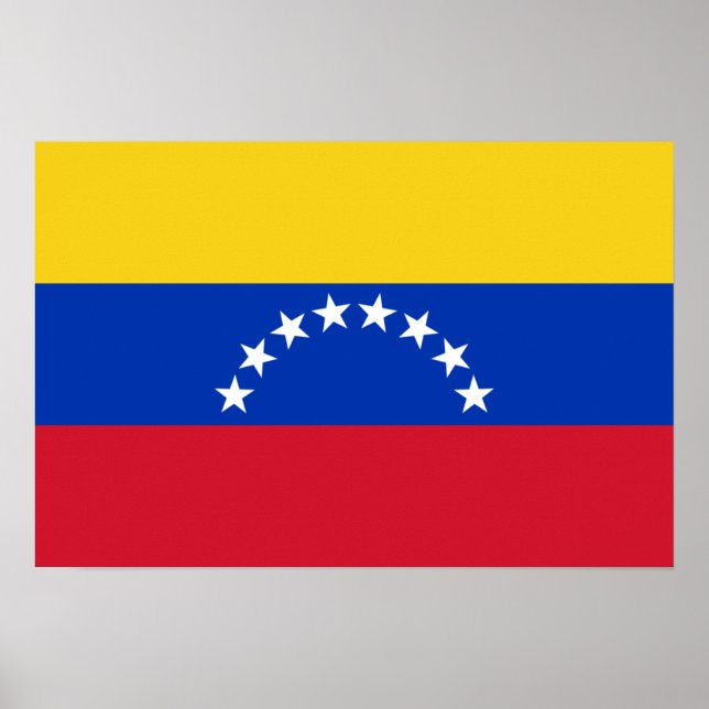 Poster drapeau national du Venezuela (Devant)