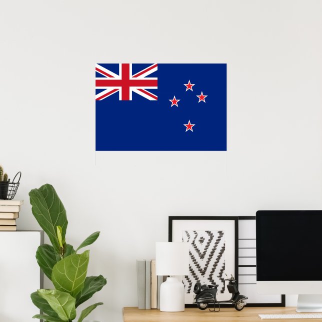 Poster Drapeau néo-zélandais (Bureau à domicile)