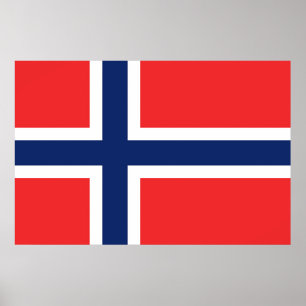 Poster Drapeau Norvège
