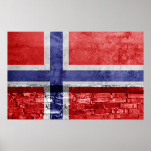 Poster Drapeau norvégien