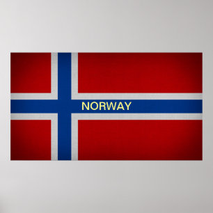 Poster Drapeau norvégien