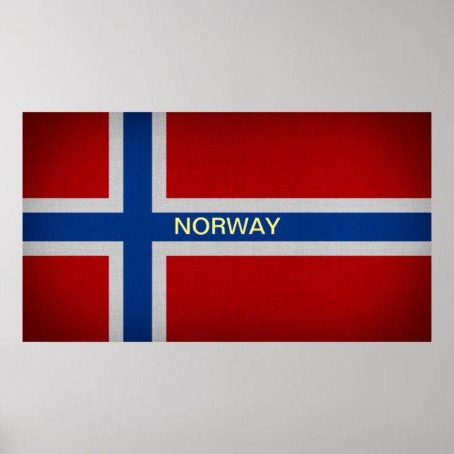 Poster Drapeau norvégien (Devant)