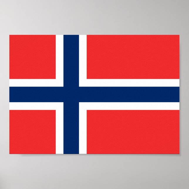 Poster Drapeau norvégien (Devant)