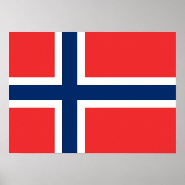 Poster Drapeau norvégien (Devant)